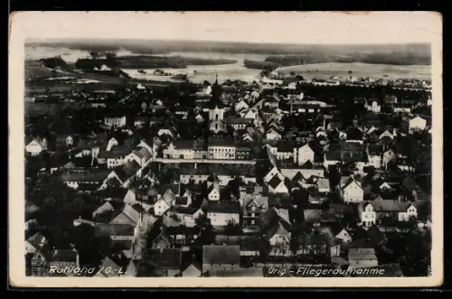 AK Ruhland /O.-L., Teilansicht, Fliegeraufnahme