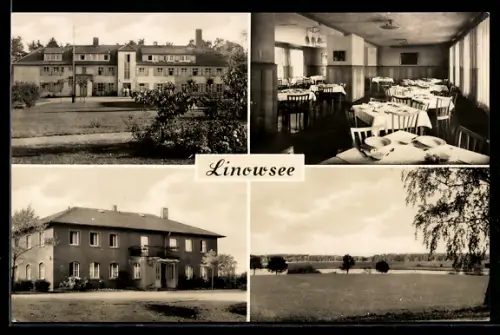AK Linowsee, Genesungsheim, Aussen- u. Innenansichten