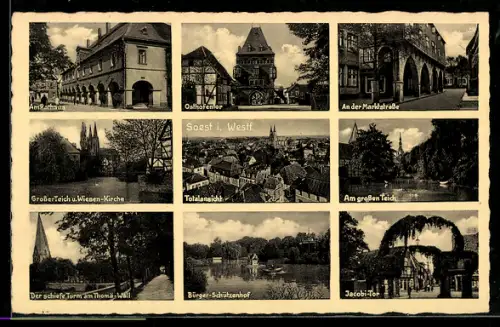 AK Soest i. Westf., Osthofentor, Am Rathaus, Jacobi-Tor