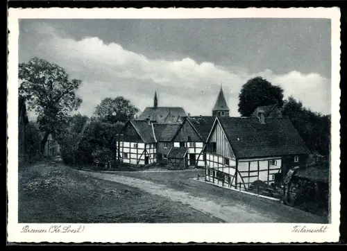 AK Bremen /Soest, Teilansicht mit Fachwerkhäusern und Kirche