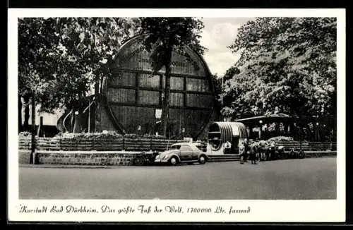 AK Bad Dürkheim, Grösstes Fass der Welt, Fassungsvermögen 1,7 Mio. Liter