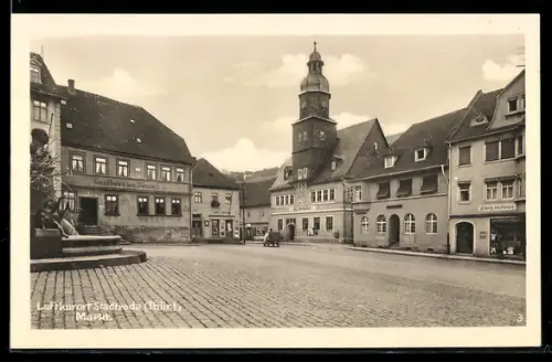 AK Stadtroda /Thür., Markt, Gasthaus zum Bären, Brunnen, Rathaus