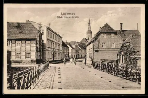AK Lübbenau, Frauen in der Städt. Haupt-Strasse