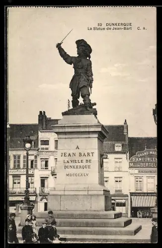 AK Dunkerque, La Statue de Jean-Bart