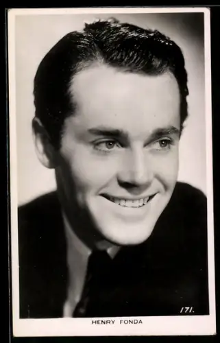 AK Henry Fonda lächelt, Portrait