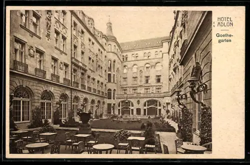 AK Berlin, Hotel Adlon, Goethegarten