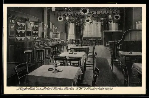 AK Berlin, Gaststätte Hopfenblüte, Inh. Robert Kurtze, Friedrichstrasse 122/23