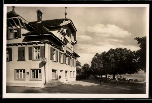 AK Insel Reichenau i. B., Gasthof und Pension Seeschau, Bes. Karl Roser