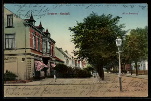 AK Bremen-Hastedt, Strasse Alter Postweg