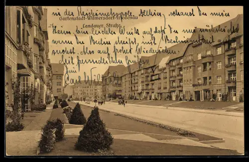 AK Berlin-Wilmersdorf, Gartenstadt Wilmersdorf-Friedenau, Landauer Strasse