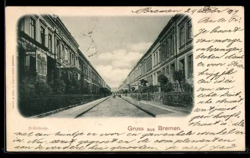 AK Bremen, Häuserzeile in der Besselstrasse