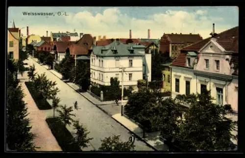 AK Weisswasser / Oberlausitz, Perspektive aus der Vogelschau