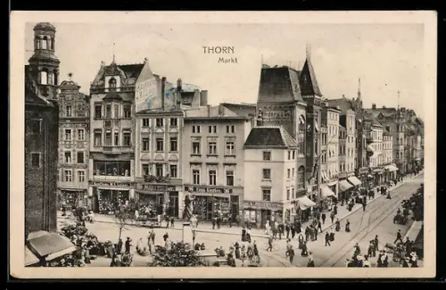 AK Thorn, Markt aus der Vogelschau