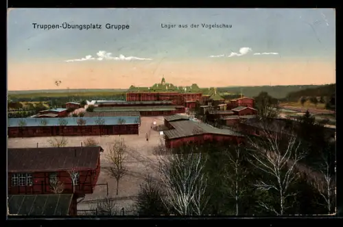 AK Gruppe, Truppen-Übungsplatz, Lager aus der Vogelschau