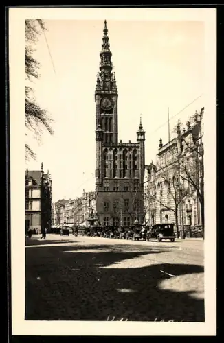 Foto-AK Danzig, Rathaus