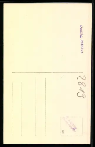 Foto-AK Danzig, Rathaus