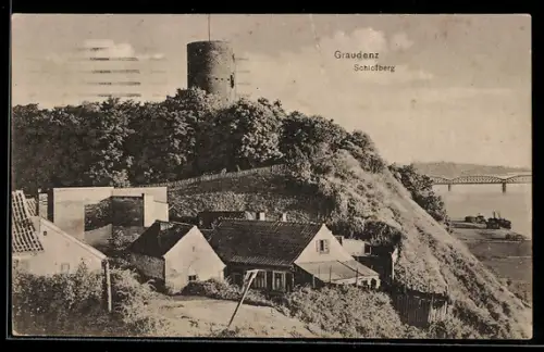 AK Graudenz, Schlossberg mit Turm