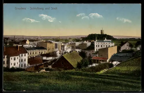 AK Graudenz, Schlossberg und Stadt