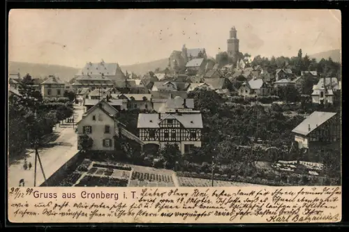 AK Cronberg i. T., Panoramablick aus der Vogelschau