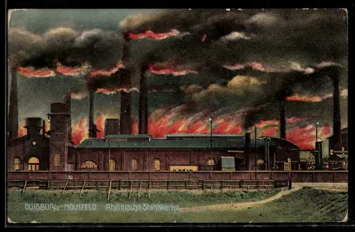 AK Duisburg-Hochfeld, Rheinische Stahlwerke, Hochöfen