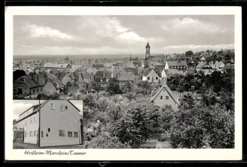 AK Hofheim-Marxheim /Taunus, Ortsansicht, Gasthaus zum Adler, Inh. Alfred Heislitz