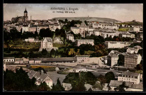 AK Annaberg i. Erzgeb., Panorama mit Pöhlberg