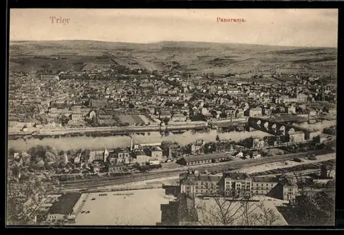 AK Trier, Panorama mit Kaserne