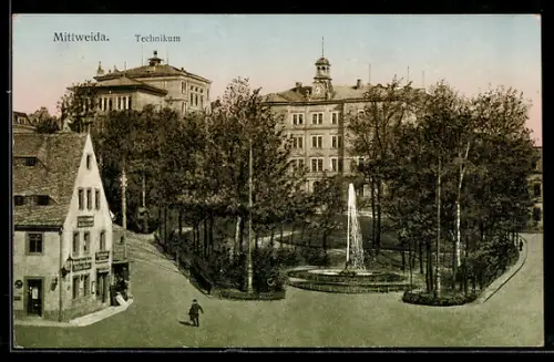 AK Mittweida, Technikum und Fontäne