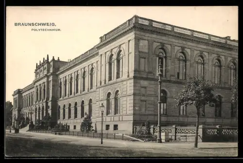AK Braunschweig, Strassenpartie am Polytechnikum