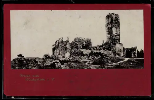 AK Königstein i. Taunus, Ansicht der Ruine Königstein