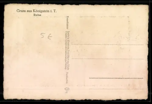 AK Königstein i. T., Ansicht der Ruine Königstein