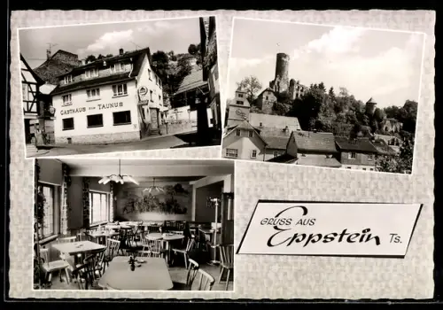 AK Eppstein /Ts., Gasthaus zum Taunus, Inh. Ekkehard Rögner, Haupstrasse 30, Innenansicht