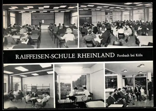 AK Forsbach bei Köln, Raiffeisen-Schule Rheinland, Innenansichten