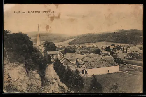 AK Hoffnungsthal, Ortsansicht mit Kirche