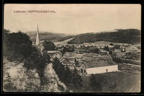 AK Hoffnungsthal, Ortsansicht mit Kirche