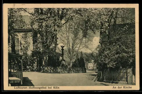 AK Hoffnungsthal bei Köln, Partie an der Kirche