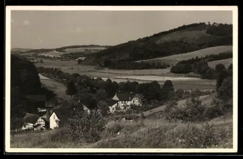 Foto-AK Hoffnungsthal im Sulztal, Teilansicht des Ortes vom Berghang aus