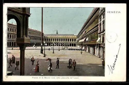 AK Venezia, Piazza di S. Marco vista dalla piazzetta de` Leoni