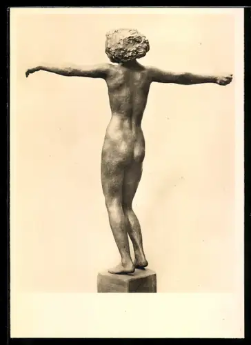 AK Berlin, Nationalgalerie, Tänzerin von G. Kolbe, Bronze, 1912, Ansicht von hinten