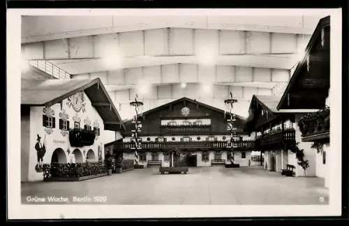 AK Berlin-Charlottenburg, Grüne Woche 1939, Gasthaus zum Rundfunkbuber und Ratschänke