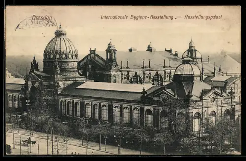 AK Dresden, Internationale Hygiene-Ausstellung, Ausstellungspalast