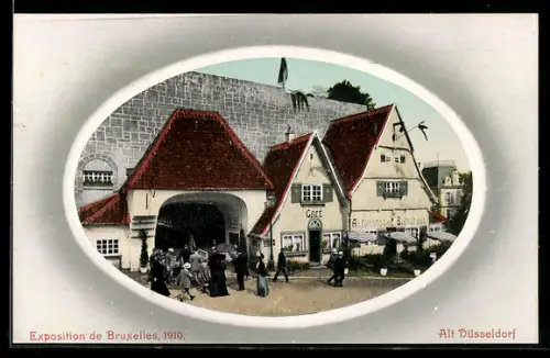 AK Bruxelles, Exposition 1910, Alt Düsseldorf, Ausstellung