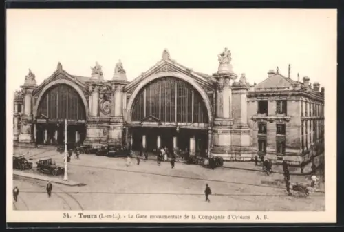 AK Tours, La Gare monumentale de la Compagnie d`Orléans