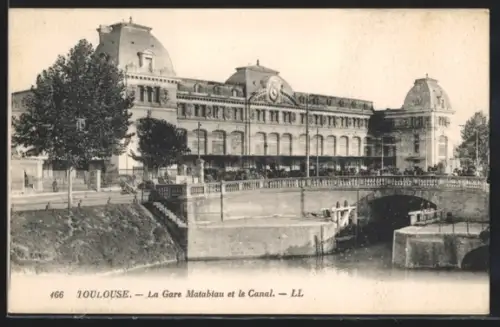 AK Toulouse, La Gare Matabiau et le Canal