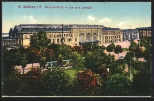 AK Strassburg i. E., Hauptbahnhof