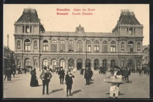 AK Brüssel / Bruxelles, Gare du Nord, Bahnhof