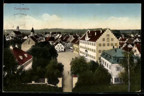 AK Tettnang, Strassenpartie mit Kirche