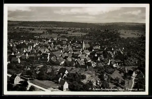 AK Klein-Sachsenheim, Teilansicht, Fliegeraufnahme