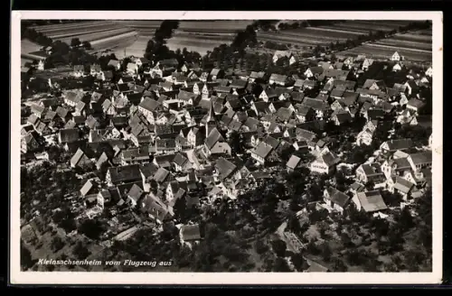 AK Kleinsachsenheim, Teilansicht, Fliegeraufnahme