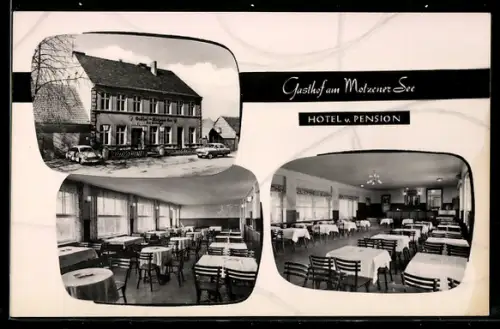 AK Motzen /Kr. Königs Wusterhausen, Gasthof am Motzener See, Innenansichten